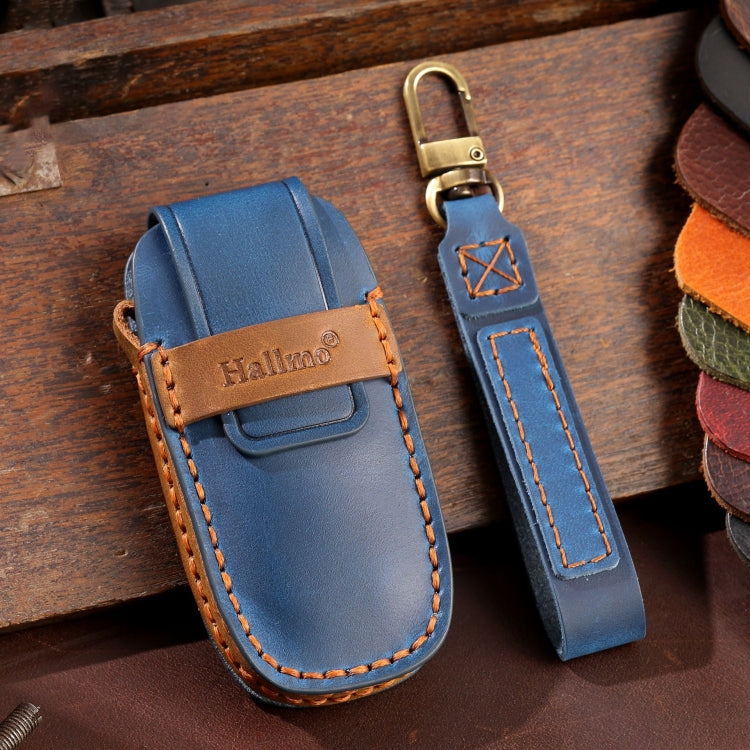 For Nissan Teana / Ariya 5-button Start Hallmo Car Cowhide Leather Key Protective Cover Key Case, 5-button Start