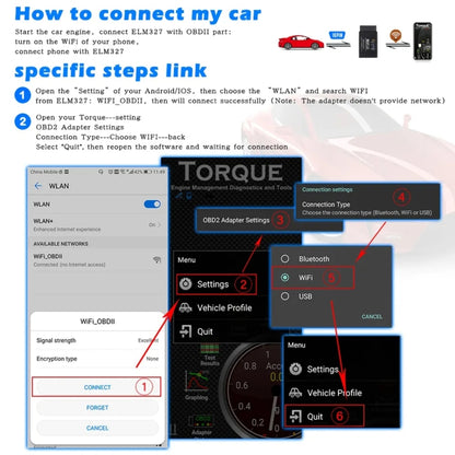 OBD II ELM327 WiFi V1.5 Car Fault Diagnostic Tool, without Disc, WiFi V1.5, without Disc