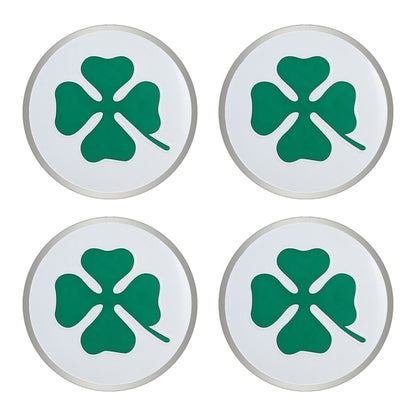 4 in 1 Car Four Leaf Clover Pattern Wheel Hub Decorative Sticker, Diameter: 5.8cm, Four Leaf Clover Pattern