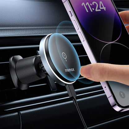 MOMAX CM25A Magnetic Wireless Charger Car Air Outlet Phone Holder, CM25A
