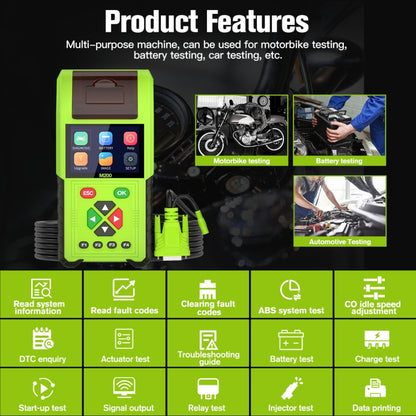 JDiag M200 8V-30V OBD Motorcycles Diagnostic Instrument with Data Printing, Standard Version, M200 Standard Version
