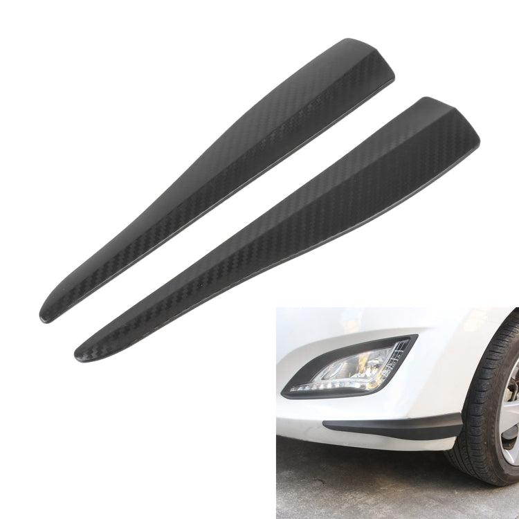 1 Pair Car Carbon Fiber Silicone Bumper Strip, Style: Short, Carbon Fiber
