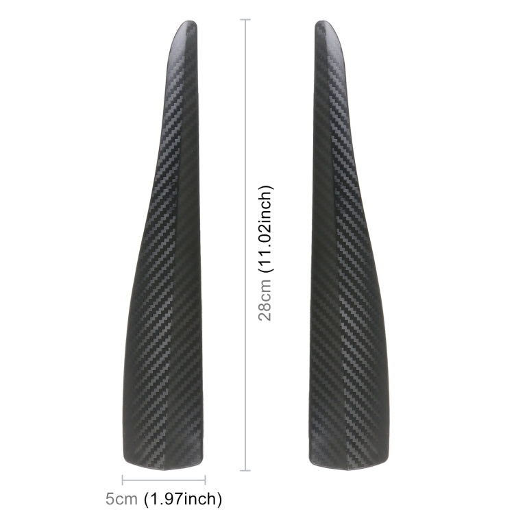 1 Pair Car Carbon Fiber Silicone Bumper Strip, Style: Short, Carbon Fiber