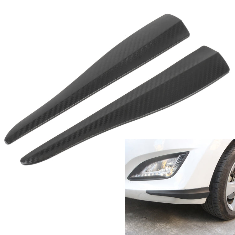 1 Pair Car Carbon Fiber Silicone Bumper Strip, Style: Long, Carbon Fiber