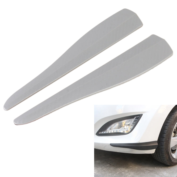 1 Pair Car Carbon Fiber Silicone Bumper Strip, Style: Long, Carbon Fiber
