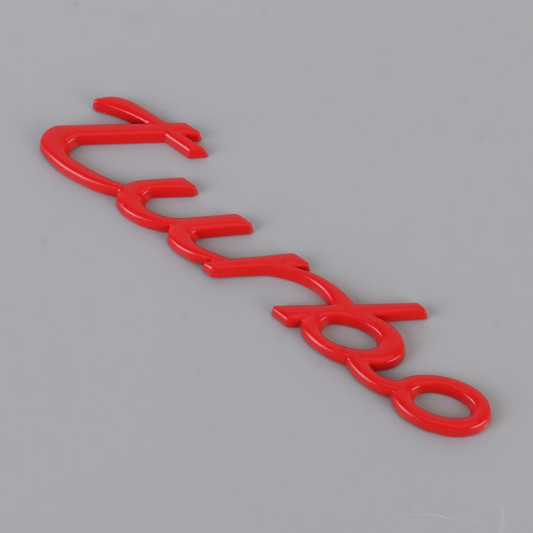 Car TURBO Personalized Aluminum Alloy Decorative Stickers, Size: 13x3x0.3cm