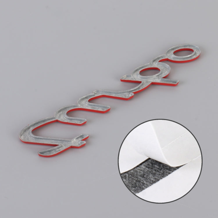 Car TURBO Personalized Aluminum Alloy Decorative Stickers, Size: 13x3x0.3cm