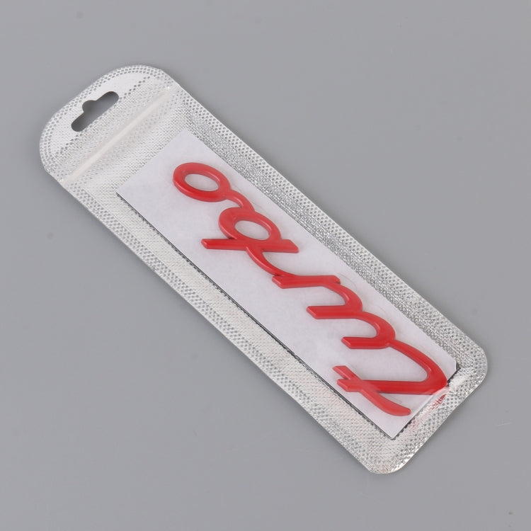 Car TURBO Personalized Aluminum Alloy Decorative Stickers, Size: 13x3x0.3cm