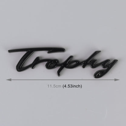 Car TROPHY Personalized Aluminum Alloy Decorative Stickers, Size: 11.5x2.5x0.35cm
