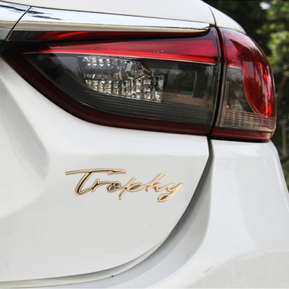 Car TROPHY Personalized Aluminum Alloy Decorative Stickers, Size: 11.5x2.5x0.35cm