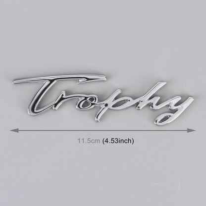 Car TROPHY Personalized Aluminum Alloy Decorative Stickers, Size: 11.5x2.5x0.35cm