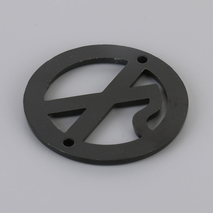 Car No Smoking Sign Universal Personalized Aluminum Alloy Decorative Sticker, Size: 5 x 0.33cm