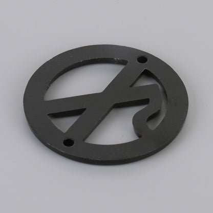 Car No Smoking Sign Universal Personalized Aluminum Alloy Decorative Sticker, Size: 5 x 0.33cm