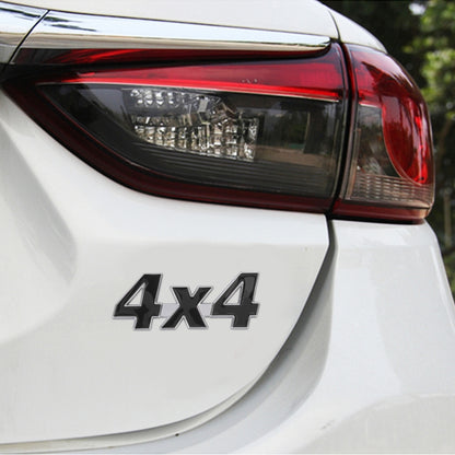 Car Number 4 x 4 Personalized Aluminum Alloy Decorative Sticker, Size: 9 x 3.5 x 2.3cm