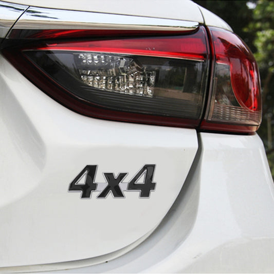 Car Number 4 x 4 Personalized Aluminum Alloy Decorative Sticker, Size: 9 x 3.5 x 2.3cm