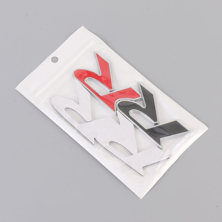 Car Dual R Metal Stickers Personalized Aluminum Alloy Decorative Stickers, Size:11 x 3.5cm
