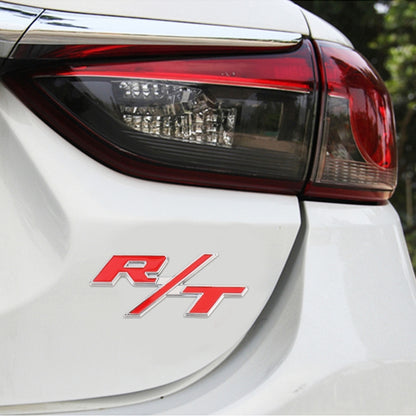 Car R / T Personalized Aluminum Alloy Decorative Stickers, Size:10.5 x 5cm