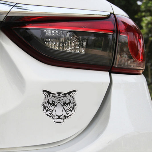 Car Tiger Metal Stickers Personalized Aluminum Alloy Decorative Stickers, Size:8 x 7.5cm, Tiger Stickers