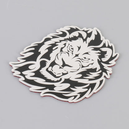 Car Lion Metal Stickers Personalized Aluminum Alloy Decorative Stickers, Size:8 x 7.5cm, Lion Stickers