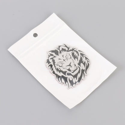 Car Lion Metal Stickers Personalized Aluminum Alloy Decorative Stickers, Size:8 x 7.5cm, Lion Stickers