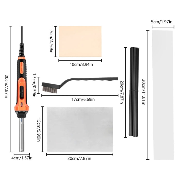 100W Electric Soldering Iron Plastic Welding Machine Car Bumper Repair Plier, AU Plug, AU Plug