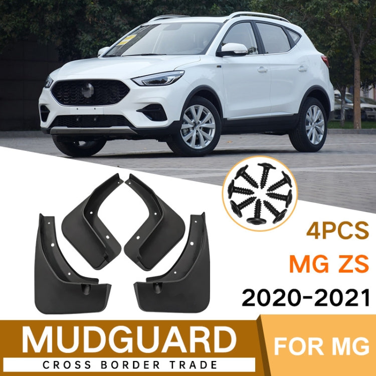 For MG ZS 2020-2021 4pcs/Set Car Auto Soft Plastic Splash Flaps Fender Guard, For MG ZS 2020-2021