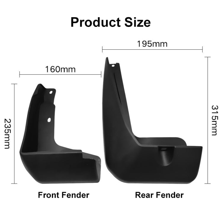 For Honda Fit Jazz Sport 2018-2020 4pcs/Set Car Auto Soft Plastic Splash Flaps Fender Guard, For Honda Fit Jazz Sport 2018-2020