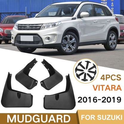 For Suzuki VITARA  2016-2019 4pcs/Set Car Auto Soft Plastic Splash Flaps Fender Guard, For Suzuki VITARA 2016-2019