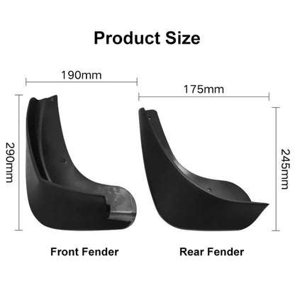 For Nissan Qashqai J10 2007-2013 4pcs/Set Car Auto Soft Plastic Splash Flaps Fender Guard, For Nissan Qashqai J10 2007-2013