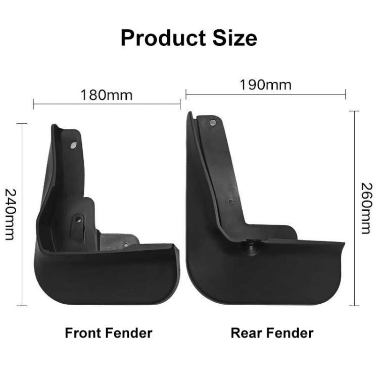 For Toyota Camry 2018-2021 4pcs/Set Car Auto Soft Plastic Splash Flaps Fender Guard, For Toyota Camry 2018-2021