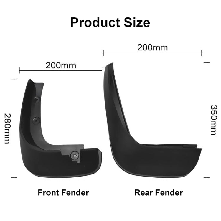 For Honda Fit Jazz 2011-2013 4pcs/Set Car Auto Soft Plastic Splash Flaps Fender Guard, For Honda Fit Jazz 2011-2013