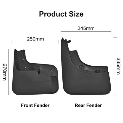 For Volkswagen Tiguan 2005-2016 4pcs/Set Car Auto Soft Plastic Splash Flaps Fender Guard, For Volkswagen Tiguan 2005-2016
