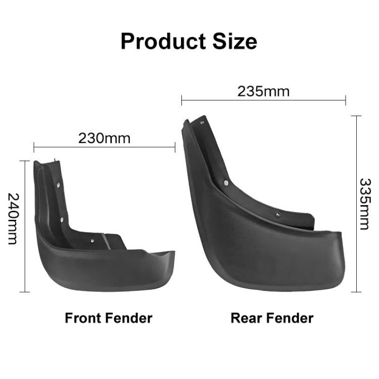 For Volvo XC60 2014-2017 4pcs/Set Car Auto Soft Plastic Splash Flaps Fender Guard, For Volvo XC60 2014-2017