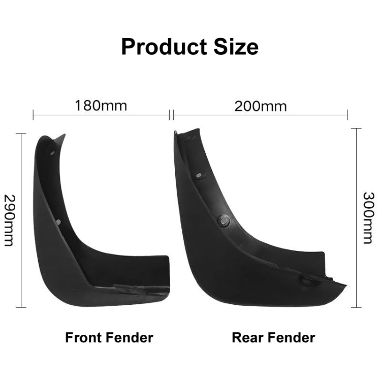 For Nissan Note E11 / LIVINA 2005-2009 4pcs/Set Car Auto Soft Plastic Splash Flaps Fender Guard, For Nissan Note E11 / LIVINA 2005-2009