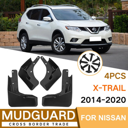 For Nissan X-TRAIL 2014-2020 4pcs/Set Car Auto Soft Plastic Splash Flaps Fender Guard, For Nissan X-TRAIL 2014-2020