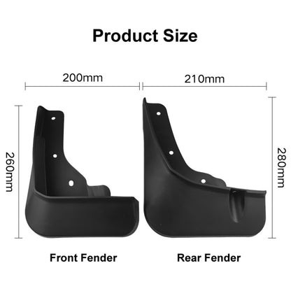 For Mitsubishi Outlander 2023 4pcs/Set Car Auto Soft Plastic Splash Flaps Fender Guard, For Mitsubishi Outlander 2023