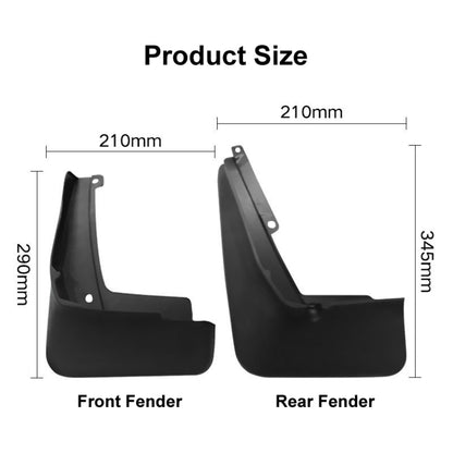 For Volkswagen ID.4X 2015-2023 4pcs/Set Car Auto Soft Plastic Splash Flaps Fender Guard, For Volkswagen ID.4X 2015-2023