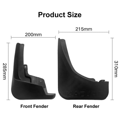 For Renault Kadjar 2016-2019 4pcs/Set Car Auto Soft Plastic Splash Flaps Fender Guard, For Renault Kadjar 2016-2019