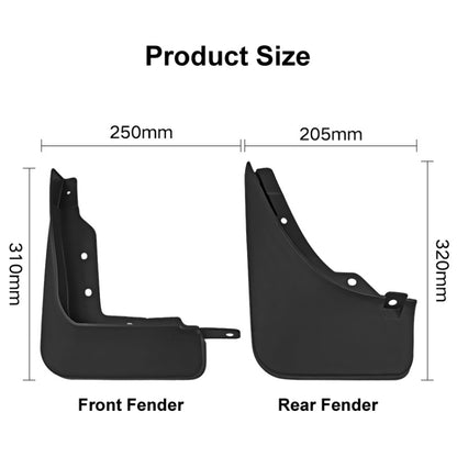 For Mercedes-Benz GLB 2020-2023 4pcs/Set Car Auto Soft Plastic Splash Flaps Fender Guard, For Mercedes-Benz GLB 2020-2023