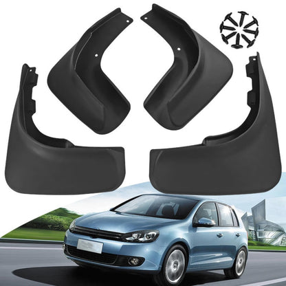 For Volkswagen Golf 6 2009-2013 4pcs/Set Car Auto Soft Plastic Splash Flaps Fender Guard, For Volkswagen Golf 6 2009-2013