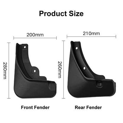For Hyundai Ioniq 5 2020-2022 4pcs/Set Car Auto Soft Plastic Splash Flaps Fender Guard, For Hyundai Ioniq 5 2020-2022