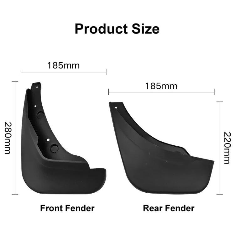 For Mazda 2 Hatchback 2007-2012 4pcs/Set Car Auto Soft Plastic Splash Flaps Fender Guard, For Mazda 2 Hatchback 2007-2012