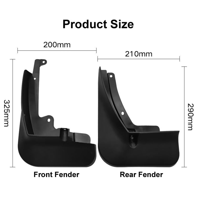 For Skoda Kamiq 2018-2022 4pcs/Set Car Auto Soft Plastic Splash Flaps Fender Guard, For Skoda Kamiq 2018-2022