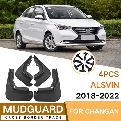 For Changan Alsvin 2018-2022 4pcs/Set Car Auto Soft Plastic Splash Flaps Fender Guard, For Changan Alsvin 2018-2022
