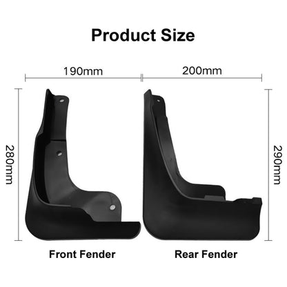 For Honda Fit Jazz Sport Pro 2021 4pcs/Set Car Auto Soft Plastic Splash Flaps Fender Guard, For Honda Fit Jazz Sport Pro 2021