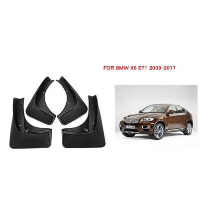 For BMW X6 E71 2009-2017 4pcs/Set Car Auto Soft Plastic Splash Flaps Fender Guard, For BMW X6 E71 2009-2017