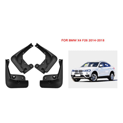 For BMW X4 X F26 2014-2018 4pcs/Set Car Auto Soft Plastic Splash Flaps Fender Guard, For BMW X4 X F26 2014-2018
