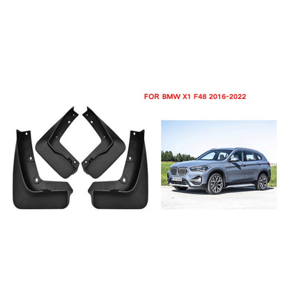For BMW X1 F48 2016-2022 4pcs/Set Car Auto Soft Plastic Splash Flaps Fender Guard, For BMW X1 F48 2016-2022