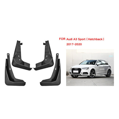 For Audi A3 Hatchback Sport 2017-2020 4pcs/Set Car Auto Soft Plastic Splash Flaps Fender Guard, For Audi A3 Hatchback Sport 2017-2020
