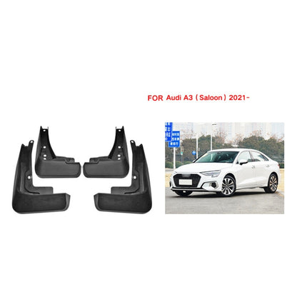 For Audi A3 Sedan 2021 4pcs/Set Car Auto Soft Plastic Splash Flaps Fender Guard, For Audi A3 Sedan 2021